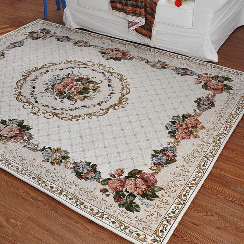 UKELER Vintage Traditional & Modern Rugs Home Decor Collection Floral Design Large Carpet (47.2''x71'', Rural Flower) - Image 2